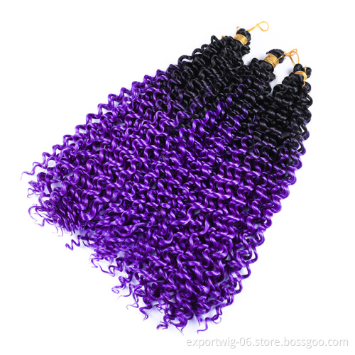 Synthetic Water Wave Crochet Braiding Hair 14" Crochet Hair Extensions Water Deep Wave Braids